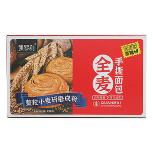 凯罗利无添加蔗糖全麦手撕面包