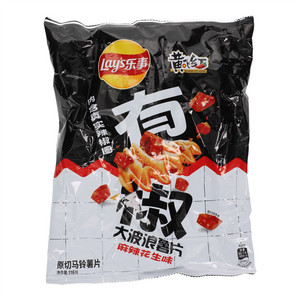 乐事大波浪薯片麻辣花生味 116克