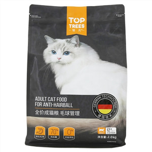 TOPTREES领先全价成猫粮 毛球管理