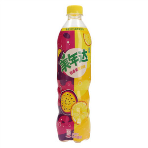 美年达百香果菠萝味低糖果味型汽水