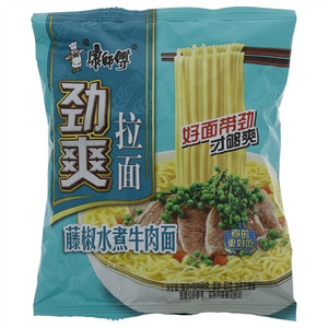 康师傅劲爽藤椒牛肉面袋面
