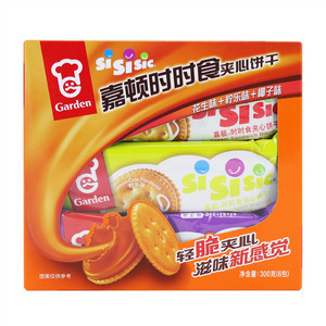 嘉顿时时食夹心饼干 花生味+柠乐味+椰子味