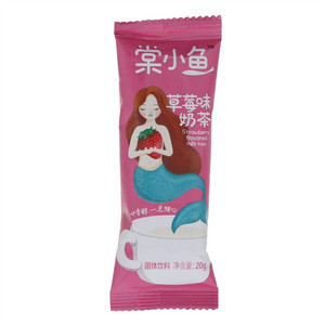 棠小鱼草莓味奶茶