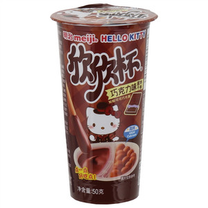 明治欣欣杯巧克力味酱饼干条
