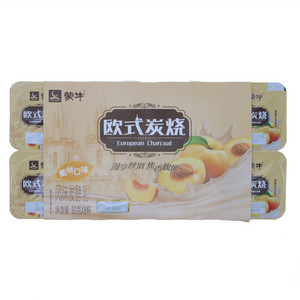 蒙牛欧式炭烧黄桃口味风味发酵乳