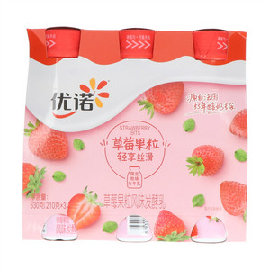 优诺草莓果粒风味发酵乳
