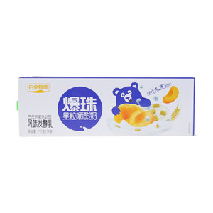 白金牧场黄桃爆珠果粒嚼酸奶风味发酵乳