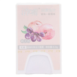 清Q嘴蜜桃+葡萄味双果含片