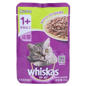 whiskas偉嘉妙鲜包精选带鱼成猫猫粮