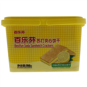 百乐芬柠檬味苏打夹心饼干