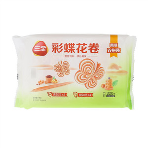 三全彩蝶花卷南瓜红豆+南瓜金沙