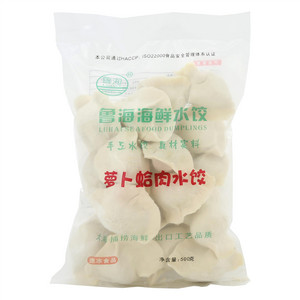 鲁海速冻萝卜蛤肉水饺（生制品）