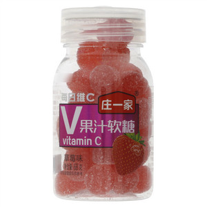 庄一家草莓味每日维CV果汁软糖