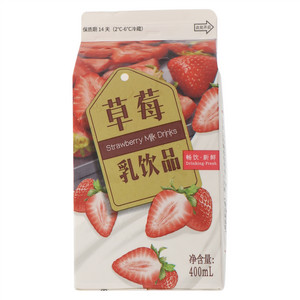 悠纯草莓奶饮品400ml