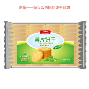 正航薄轻脆薄片饼干香葱鸡汁味家庭装薄片饼干