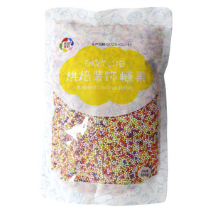 乐焙炫彩袋装圆珠2mm-彩色糕点装饰用糖果