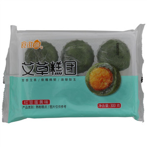食滋源艾草糕团红豆蛋黄味