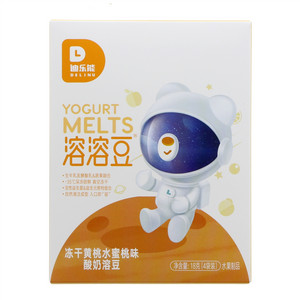 DELINU迪乐能溶溶豆黄桃水蜜桃味酸奶溶豆