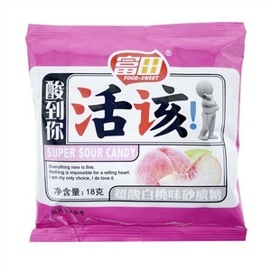 富田超酸白桃味砂质糖
