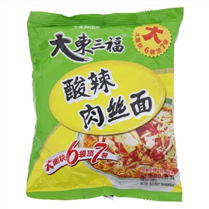 大東三福酸辣肉丝面