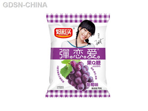 好彩头弹恋爱果葡萄味Q糖