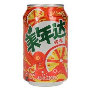 美年达橙味果味型汽水