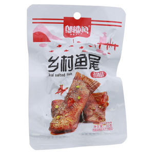 邬辣妈劲辣味乡村鱼尾（熟制动物性水产干制品）