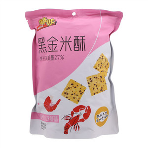 味咔麻辣小龙虾味黑金米酥