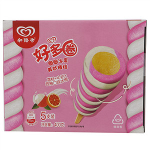 和路雪好多圈荔枝+牛奶+西柚口味冰棍