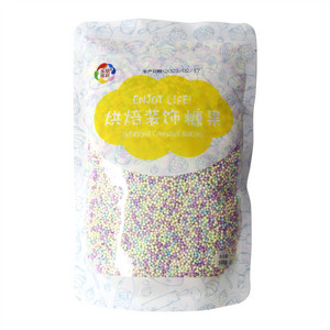 乐焙炫彩圆珠2mm磨砂-多彩糕点装饰用糖果