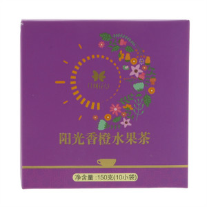 几何花草阳光香橙水果茶