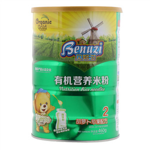 贝努滋胡萝卜苹果配方有机营养米粉