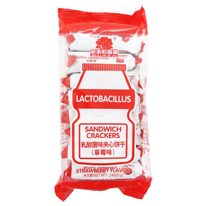 菓子町园道乳酸菌味夹心饼（草莓味）