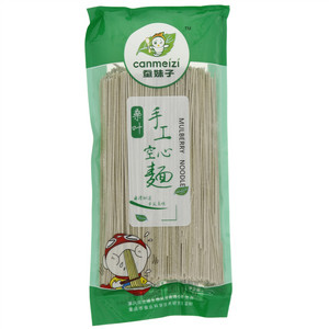 蚕妹子桑叶手工空心面