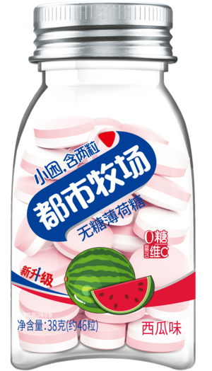 都市牧场西瓜味无糖薄荷糖