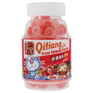 齐天盖台湾风味零脂肪多种营养草莓味软糖