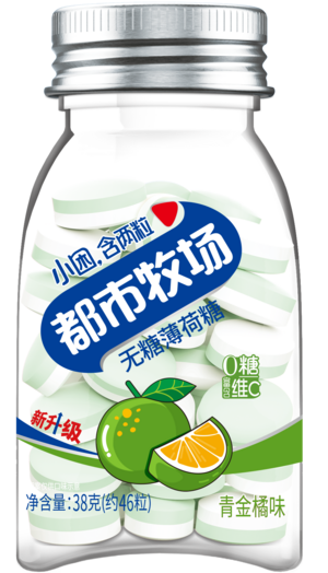 都市牧场青金橘味无糖薄荷糖