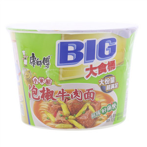 康师傅BIG桶  小米椒泡椒牛肉面