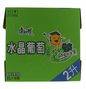 康师傅水晶葡萄 葡萄水果饮品2L×6瓶