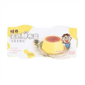 旺仔鸡蛋焦糖味法式鲜布蕾含乳果冻
