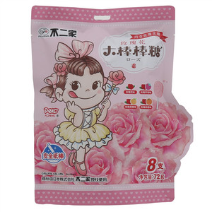 不二家(玫瑰花味+玫瑰草莓味+玫瑰黄桃昧t玫瑰香橙味)玫瑰花大棒棒糖