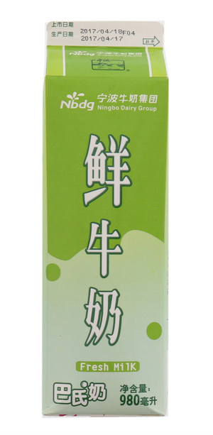 宁波鲜牛奶980毫升