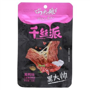 巧大娘千丝派黑鸭味（挤压豆粉熟食）