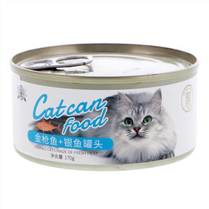 金枪鱼+银鱼宠物零食·猫罐