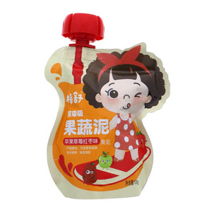 梓舒苹果草莓红枣味笑吸吸果蔬泥