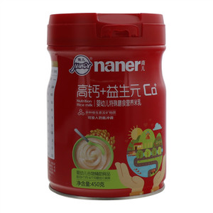 南儿高钙+益生元婴幼儿特殊膳食营养米乳