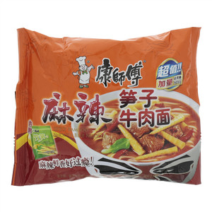 康师傅麻辣笋子牛肉面袋面