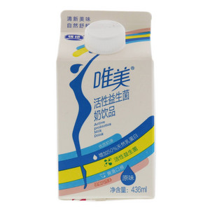 银桥唯美活性乳酸菌奶饮品Active probiotics Milk Drink 436ml