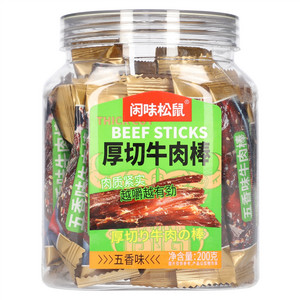 闲味松鼠五香味厚切牛肉棒