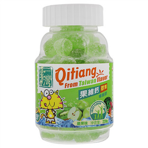 齐天盖台湾风味零脂肪果维钙苹果味软糖